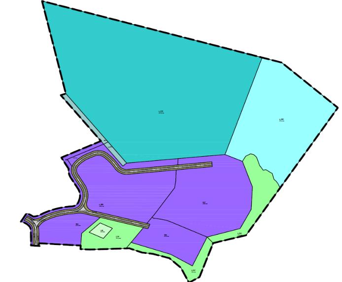 Skoghus leirsted. Terrenget innenfor planområdet er krevende, og det ble tidlig bestemt at man ved detaljregulering skulle utarbeide en 3D-modell av det fremtidige utbyggingsområdet inkl. veiføring.