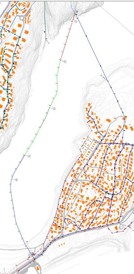 Ref. 18 - Vannledning Baterød Glengshølen (Elveledning) Omleggingen av VL 500 mm i Glomma Erstatte eksisterende eldre (1952) ø 500 vl. gjennom bebyggelsen på Opsund. Trase på land utgår pga.