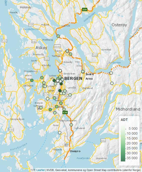 Kartet nedenfor viser plasseringen av