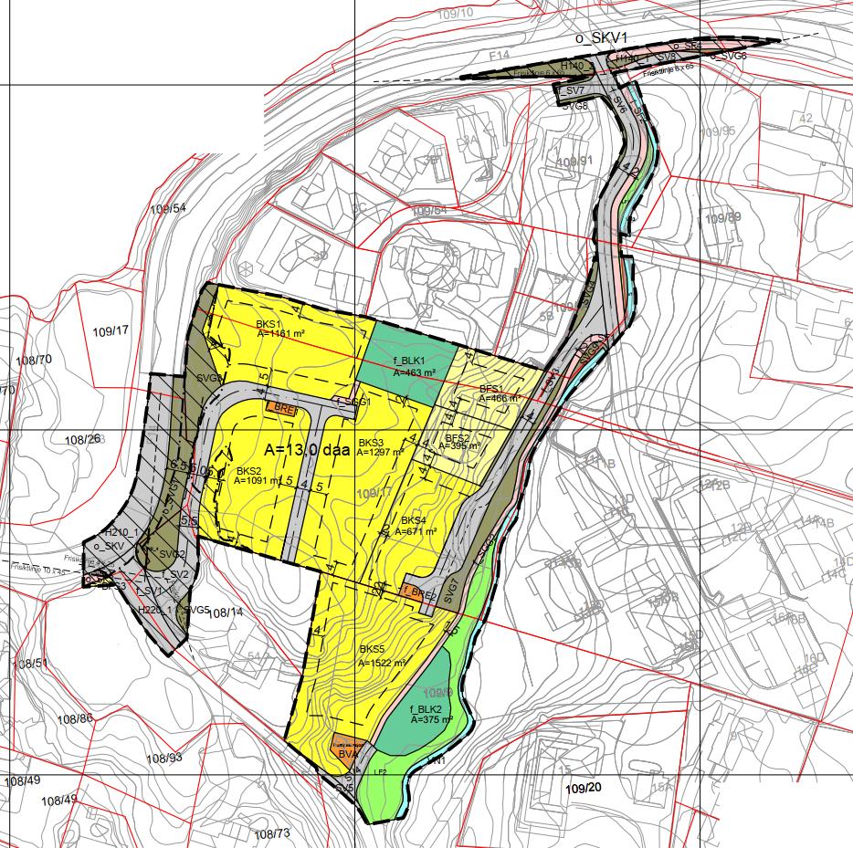 12 4.0 PLANFORSLAGET. 4.1 Forslagsstillar. Utbyggjar SteinsbøHus AS. 4.2 Plangrenser. Mot nord og nordvest grensar området til Fv 14 Stavlandsvegen, og mot aust går grensa langs Svortlandselva.