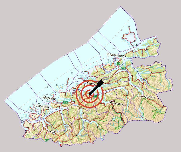 Visjon Midt i blinken Visjonen stadfestar Vestnes si sentrale plassering i fylket, der europavegane E39 og E136 kryssast.