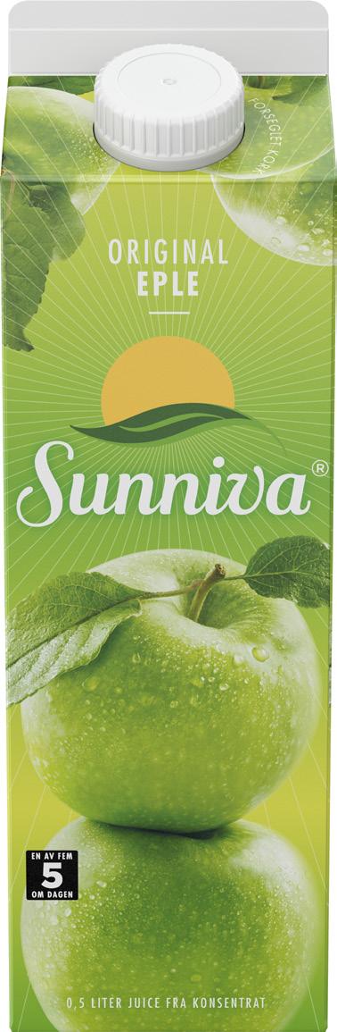 Sunniva -juicenes høye kvalitet skyldes at de alltid står kjølt, slik at også den gode smaken og næringsstoffene bevares. Sunniva Original Appelsinjuice kartong Varenr.