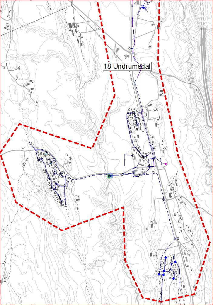 37 6.1.20 Sone 18A og 18B (ny): Undrumsdal Beskrivelse Vestfold vann har måler på sin DN600 ledning.