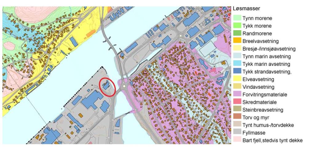 Kummer og sluk i planområdet leder overvannet under bakken. Overvann ledes også direkte på overflaten og ut i elva. 4.