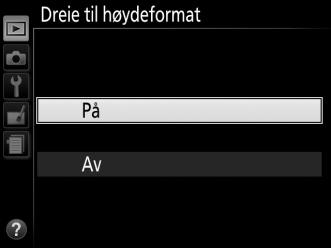 6 Vis alternativene. Trykk på 2 for å vise alternativene for det valgte menyelementet. 7 Marker et alternativ.