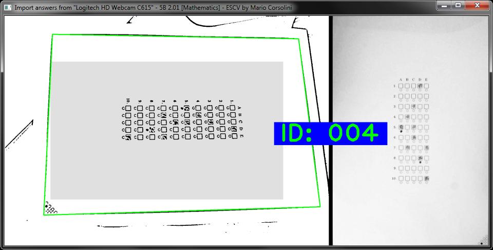 page 14 Figure 5: acquisition of answers via video camera.