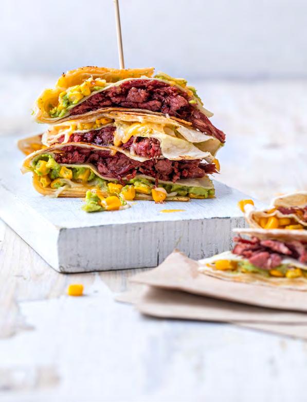 Eldhusrøkt brisket QUESADILLAS fyll og brett step by