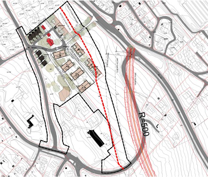 var enige om at det er tilstrekkelig å legge byggegrensen på 50 meter fra foreslått ny veglinje.