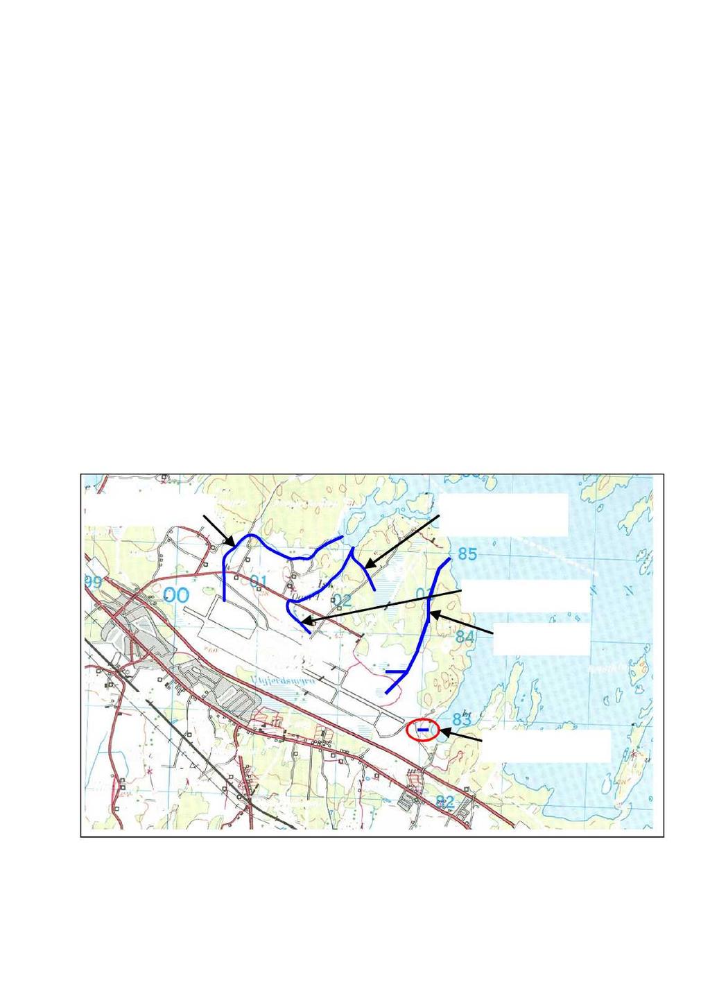 Rygge flystasjon. Oppfølging av utslippstillatelsen. Rense- og beredskapsdammer i bekkene.