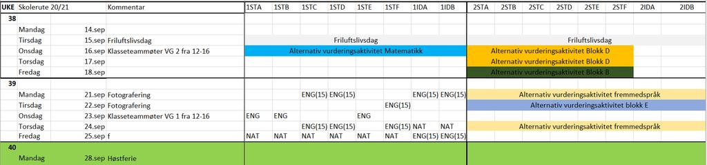 Eleven finner vurderingsplanen i teams 10.09.