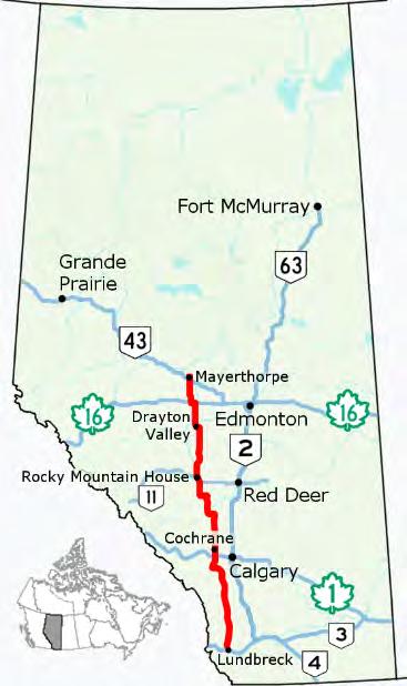 Vi kom til en liten landsby som heter Rocky Mountain House et sted med ca. 6.500 innbyggere.