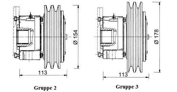 Listepris HO6720103012BA 12V med reimhjul - Ø 154 For pumpe - gr.