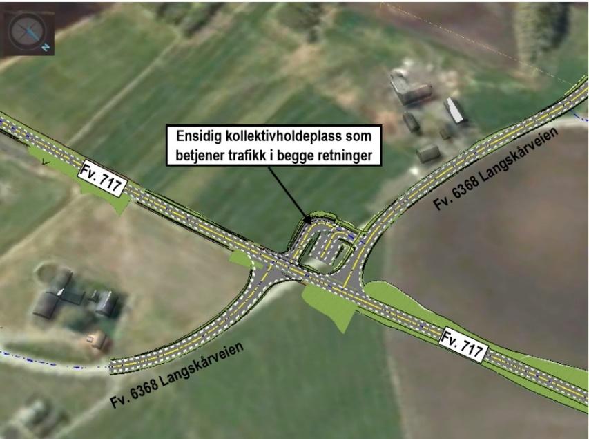 Gjennom Rylbukta er det nødvendig med omfattende geotekniske stabiliseringstiltak. Dette gjelder området mellom ny fv. 717 og Reins kirke og ved Skårvang som vist i Figur 15.