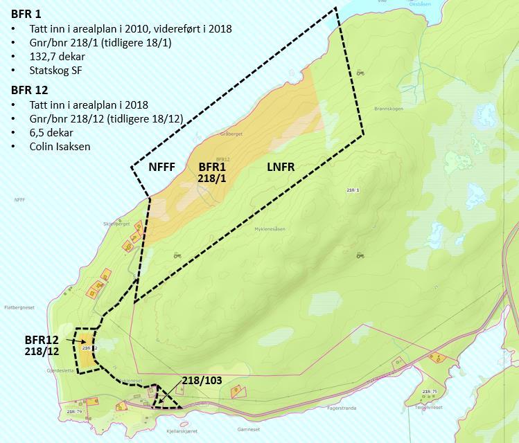 Plangrensa er ikke endelig fastsatt, og endelig planområde kan bli mindre enn varslet. Det er viktig for helheten i planarbeidet at planen varsles med tilstrekkelig areal.