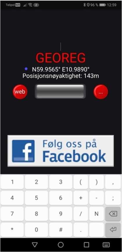 skriv inn nummeret (8 siffer). Appen husker dette nummeret slik at en slipper å legge det inn ved hver oppstart. Når du befinner deg på en av postene tar du frem din smarttelefon og starter appen.