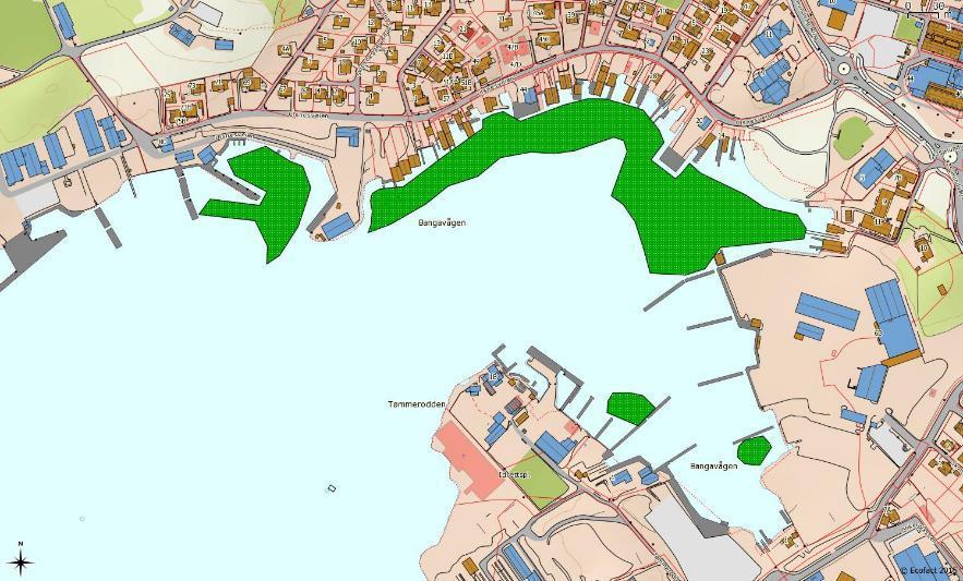 6 RESULTATER Befaringen ble gjennomført over 2 dager. Ålegrasengens avgrensning per oktober 2015 er gjengitt i figur under: Figur 6.