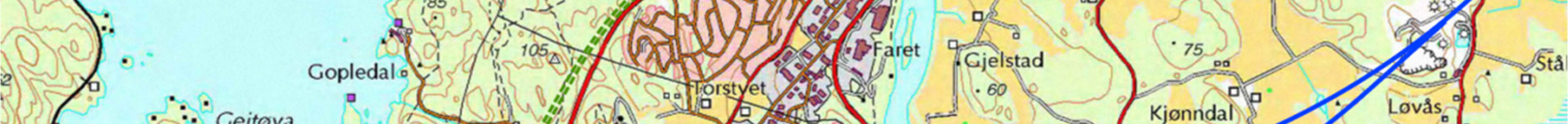 området under Byskogen ut til Rv 40 og videre langs Rv 40 i rundt 400 m til sporet treffer eksisterende havnespor like nord for