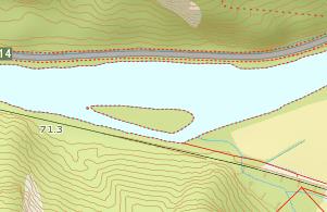 4.1.5 Sideløp ved Renå, nedstrøms Homepool Sideløpet er lokalisert på sørsiden av elven og er 200 meter langt (figur 14).