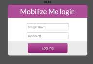 LOGIN Åpne Mobilize Me, ved å klikke på ikonet på menylinjen Inntast kodeord Hvis du ikke har et login til