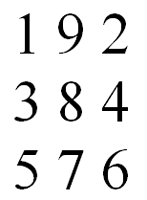Oppgave 4 Dobbelt og tredobbelt. Nedenfor har vi plassert sifrene 1 til 9 slik at de danner tre tresifrede tall.