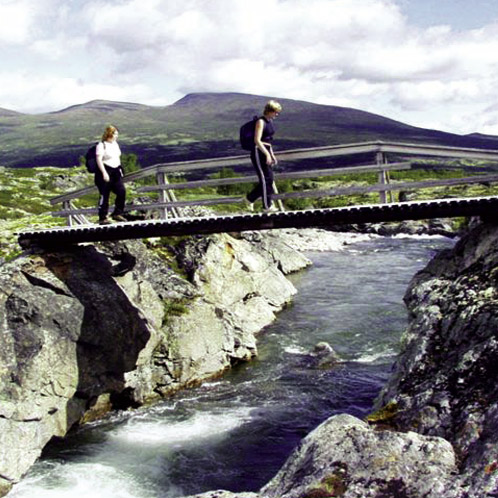 Rondane- og Dovrefjell nasjonalpark. De fleste aktiviteter skjer fra 600 til 1400 meters høyde.