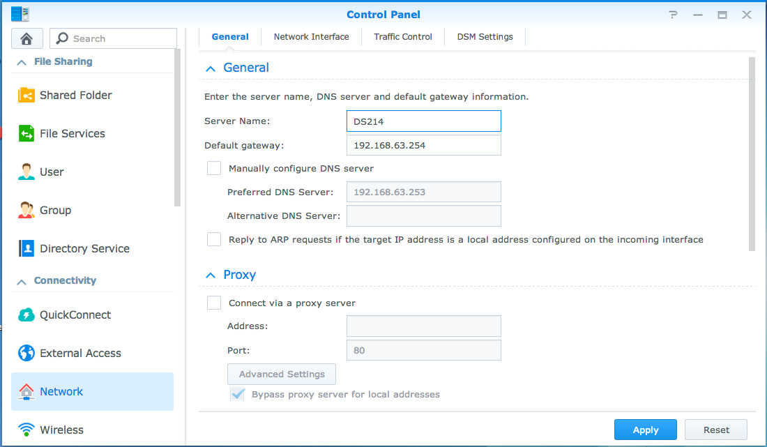 Brukerveiledning for Synology NAS Endre nettverksinnstillinger Gå til Kontrollpanel > Nettverk for å konfigurere nettverksinnstillinger og koble din Synology NAS til Internett.