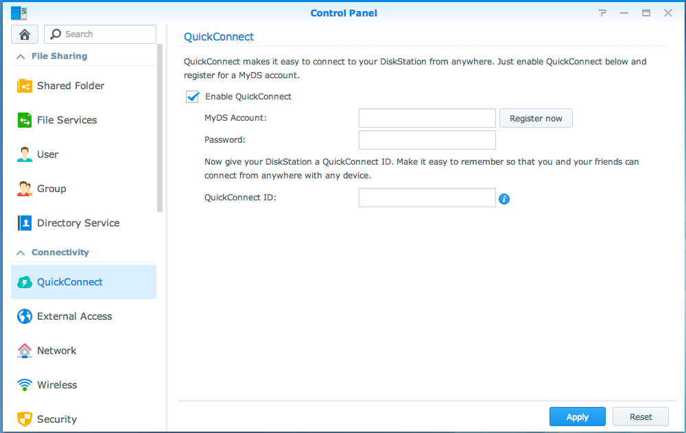 Brukerveiledning for Synology NAS Få tilgang til DSM -tjenester via QuickConnect QuickConnect er en løsning som hjelper klientprogrammer (som DS file, Cloud Station, DS audio, osv.