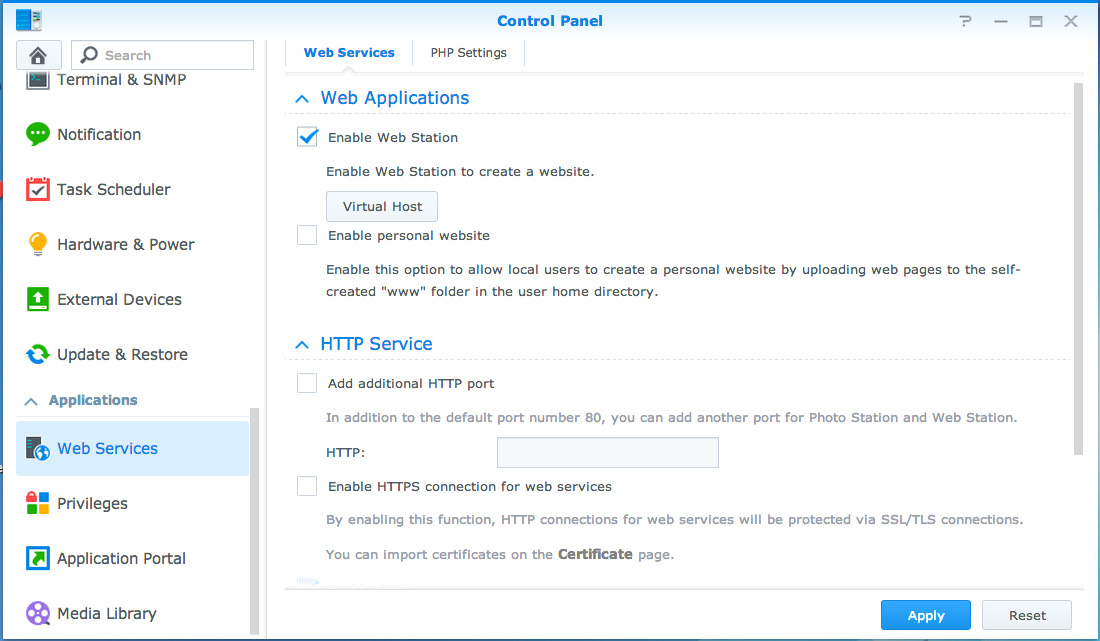 Kapittel Vertswebområder og skriverserver Kapittel 12: 12 Synology NAS er utviklet for små og mellomstore bedrifter (SMB) og legger til rette for å sette opp web- og skriverservere på én enkelt