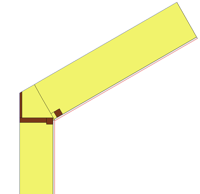 Dette gjelder spesielt lette konstruksjoner. Et eksempel på en slik konstruksjon er vist i Figur 32, som er en etasjeskiller i tre mot en bindingsverksvegg. Denne konstruksjonen vil ha ca.
