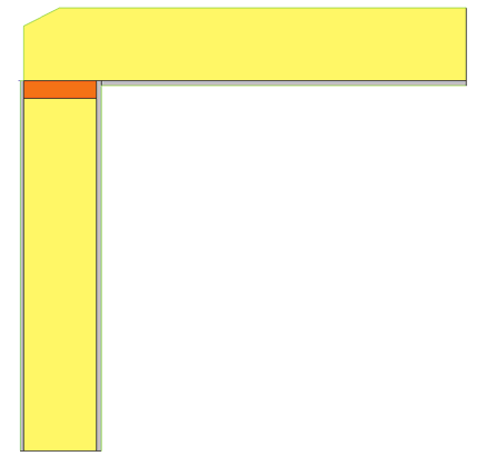 Her studeres takløsningen i Figur 45 litt nærmere, for å se effekten av vegg- og takisolasjon og tykkelsen av isolasjonen ved raft.