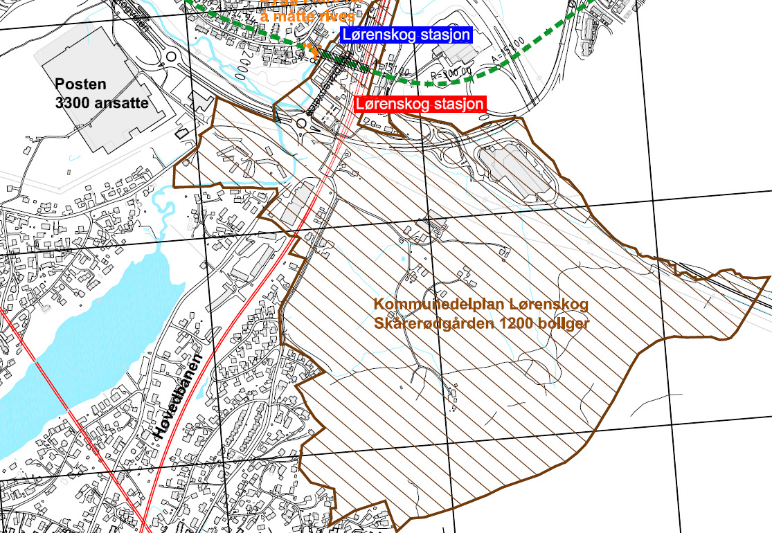 I en eventuelt senere detaljeringsfase av traséen kan det i forbindelse med trafikkberegninger og prosjektering av rømningsvei, likevel kanskje bli aktuelt med en stasjon her.