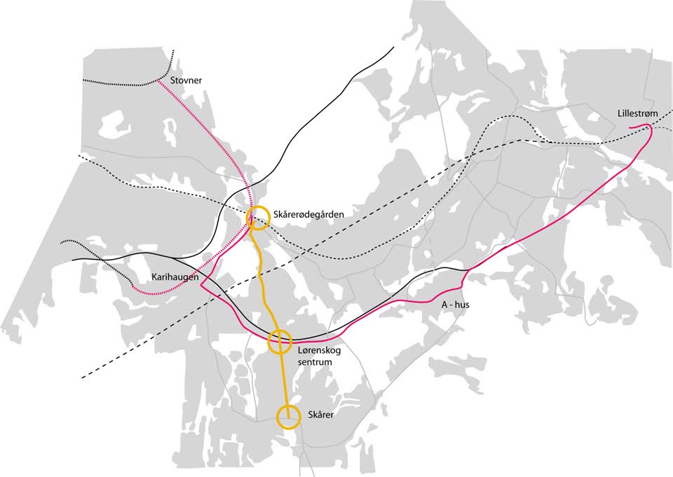 Sentral beliggenhet, god kollektiv tilgjengelighet og nærhet til naturen vil bidra til at området vil kunne være attraktivt for både kontor og boligutbygging.