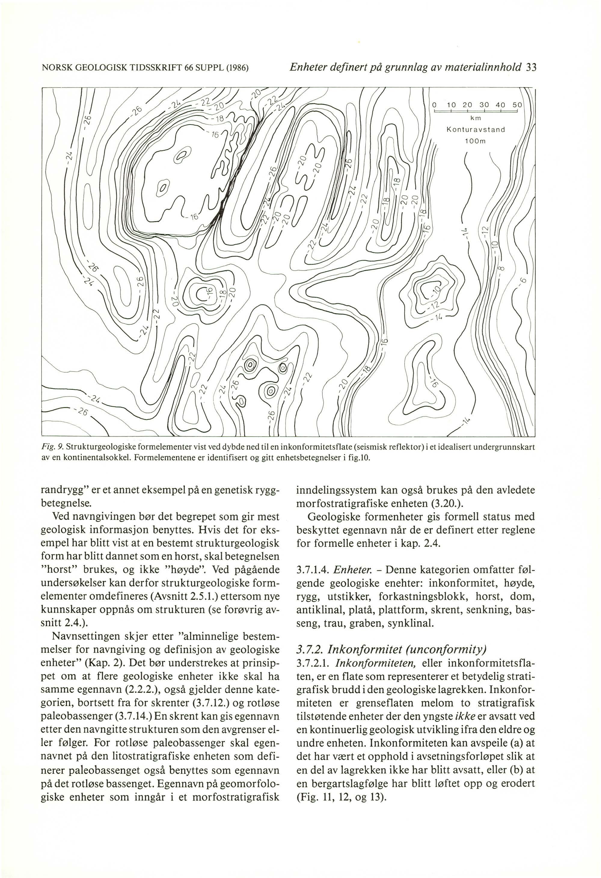 NORSK GEOLOGISK TIDSSKRIFT 66 SUPP L (1986) Enheter definert på grunnlag av materialinnhold 33 Fig. 9.
