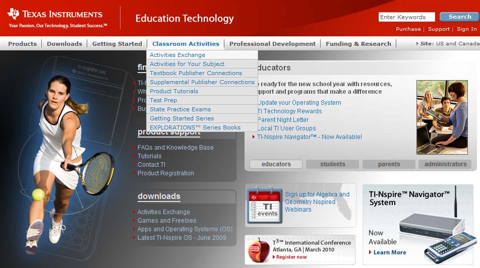 verktøy i matematikk. Velkommen! www.education.ti.com Texas Instruments internasjonale hjemmeside.