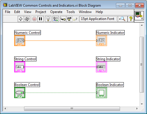 17 Hva er LabVIEW? Kjør Programmmet Vi er nå klare til å teste eller kjøre programmet. Når du er klar, trykk på Run knappen verktøylinja (eller Ctrl + R). i Det var alt!