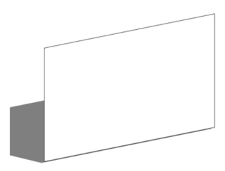 Betongvegg Lod 200 Info. Nivå 2 Veggens plassering er representert enten ved en flate eller gjennom en geometrisk stedfortreder med en tilnærmet geometri. Ca.