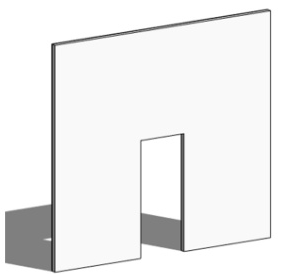 Tung fasade Ytterveggens plassering er representert enten ved den utvendige overflategeometri (2D-planer) og form eller gjennom en geometrisk stedfortreder med en