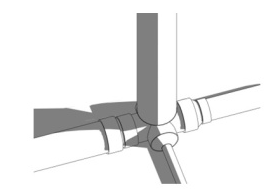 Generisk layout, tilnærmet plassering og størrelse av hovedføring og stikkledning.