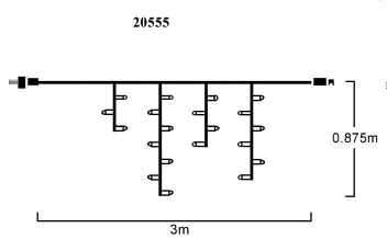 LED LYS I LYSGARDIN 1 X 1,25 M