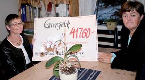 Handelstanden i Hokksund arrangerte Damenes aften til inntekt for dagsenteret, og fikk inn 4176 kroner.