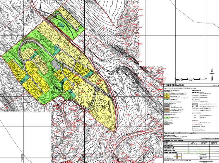 Stor variasjon i kvalitet - faresonekartlegging Utdrag frå skredfarevurdering: En del urmaterialer befinner seg på innsiden av steingjerdet, og bare en blokk på utsiden.