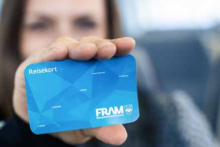 Bestill kortet: www.frammr.no Fram, Postboks 743, 6501 Kristiansund N Kortet får du også på Trafikkterminalen Kristiansund Informasjon om reisekortet Enkeltbillett: Reisekortet erstatter verdikortet.