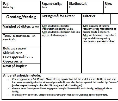 Fordeling av arbeid, arbeidsbesparende Sikre at alle lager læringsmål og kriterier for måloppnåelse i sitt fag