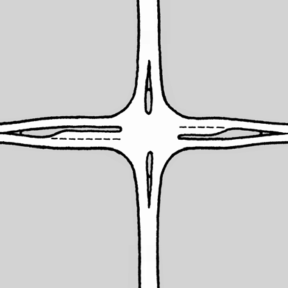 Signalregulering gjør det også enklere å regulere og prioritere trafikk strømmene. Figur 2.