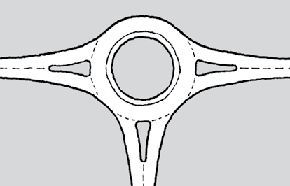 82 Det er viktig at det er god sammenheng mellom skilting og utforming av rundkjøringen.