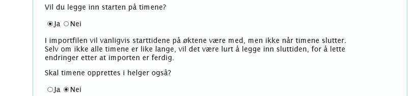 - 20 Ansatte: Oppgi her et passord som da blir likt for alle de ansatte. Dette passordet blir kun satt første gang de ansatte blir importert.