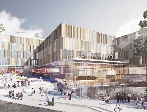 Prosjektet har 70 000 kvadratmeter som øvre areal og vil bli Norges største enkeltstående undervisnings- og forskningsbygg. Ca.