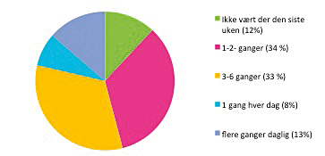 Det er et spørsmål der elevene blir bedt om å vurdere i hvilken grad norsklæreren deres liker at de benytter Wikipedia.