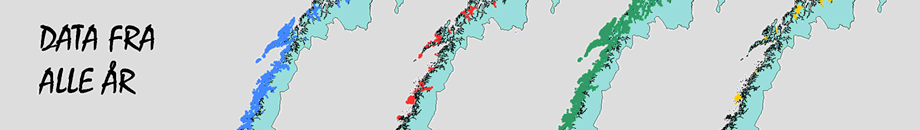 ca. 250 000 registreringer fra 1950 og frem til i dag.