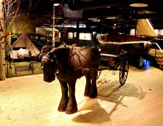 Hesten var sentral i romanikulturen. Frå Latjo drom-utstillinga på Glomdalsmuseet.